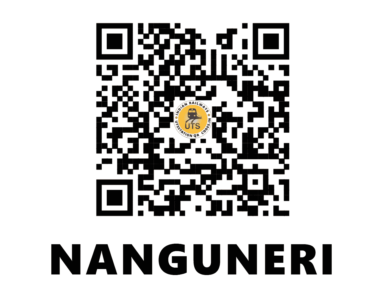 UTS QR Code for NANGUNERI - NNN - SR (TAMIL NADU)